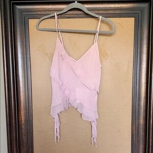 NWT Wilfred Eminence Light Pink Ruffled Camisole